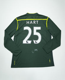  Joe Hart Signed Manchester City 2011/12 Shirt Autograph Aguero Goal AFTAL COA