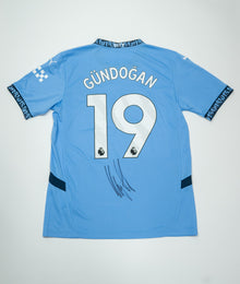  Ilkay Gundogan Signed Manchester City Shirt Autograph AFTAL COA – Treble Winner