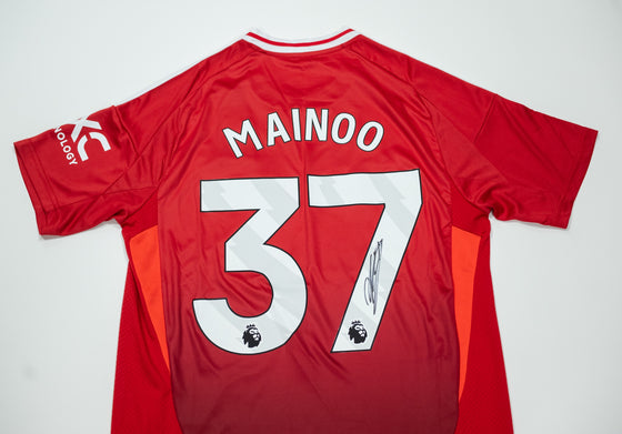 Kobbie Mainoo Signed Manchester United Shirt Autograph AFTAL COA – Rising Star