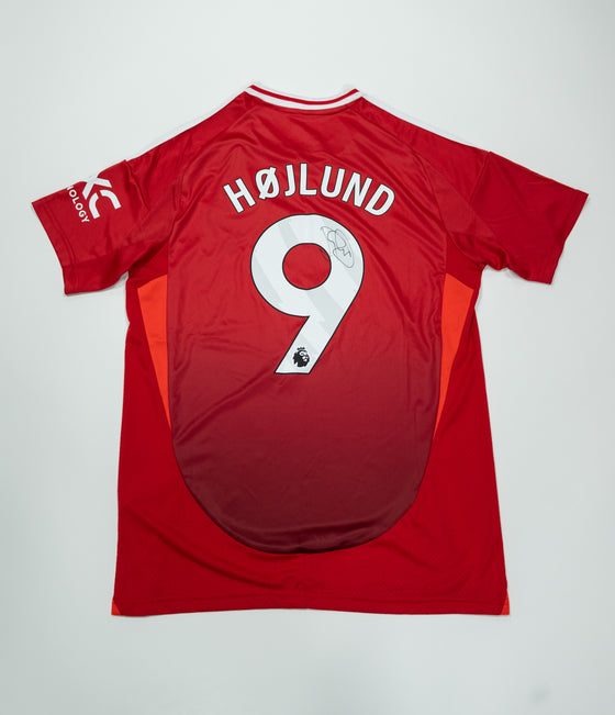 Rasmus Hojlund Signed Manchester United Shirt Autograph AFTAL COA – Denmark