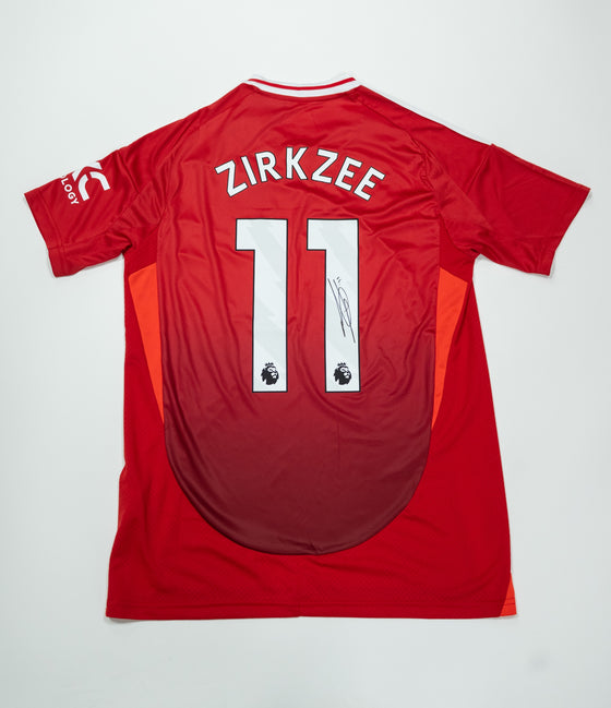 Joshua Zirkzee Signed Manchester United Shirt Autograph AFTAL COA – Dutch