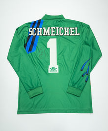  Manchester United Goalkeeper Legend Peter Schmeichel Signed Jersey AFTAL COA