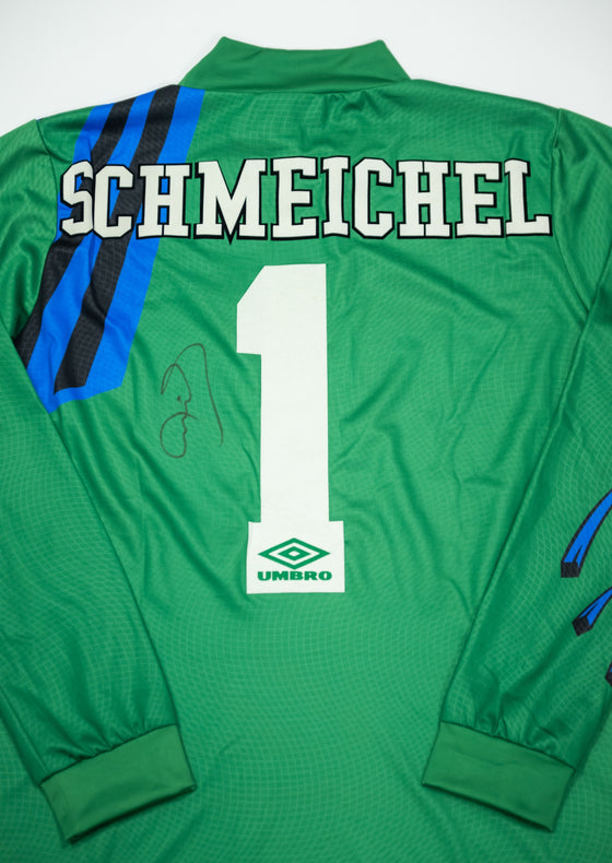 Manchester United Goalkeeper Legend Peter Schmeichel Signed Jersey AFTAL COA