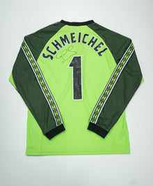  Peter Schmeichel Signed Manchester United Shirt AFTAL COA – 1999 Treble Captain