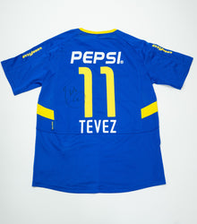  Carlos Tevez Signed Boca Juniors 2003/2004 Home Shirt – Iconic No.11 – AFTAL COA