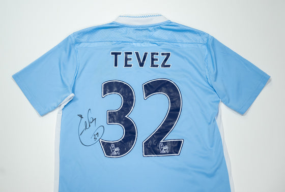 Carlos Tevez Signed Manchester City Shirt – Iconic No.32 – AFTAL COA