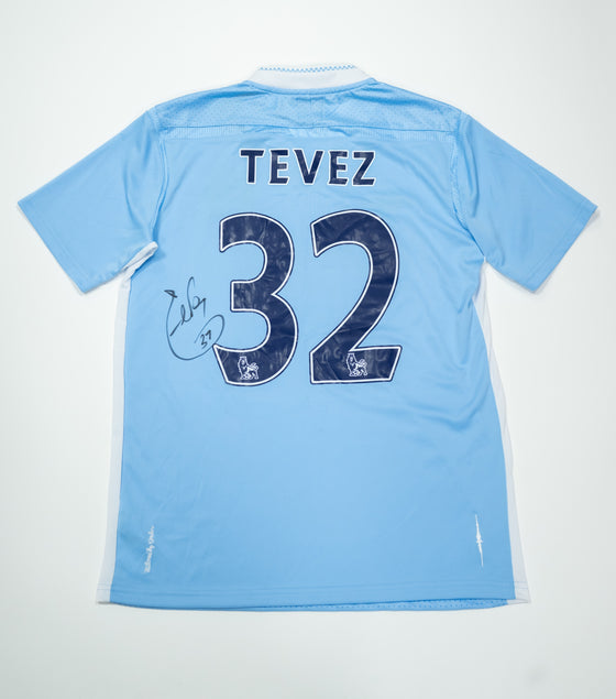 Carlos Tevez Signed Manchester City Shirt – Iconic No.32 – AFTAL COA