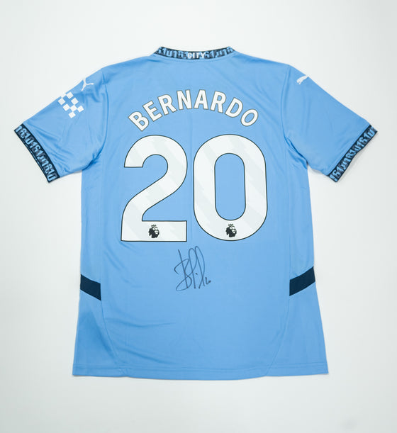 Bernardo Silva Signed Manchester City Home Shirt Premier League AFTAL COA