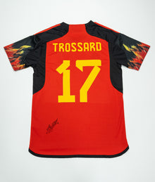  Leandro Trossard Signed Belgium Shirt Genuine Hand Signed AFTAL COA