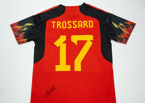 Leandro Trossard Signed Belgium Shirt Genuine Hand Signed AFTAL COA