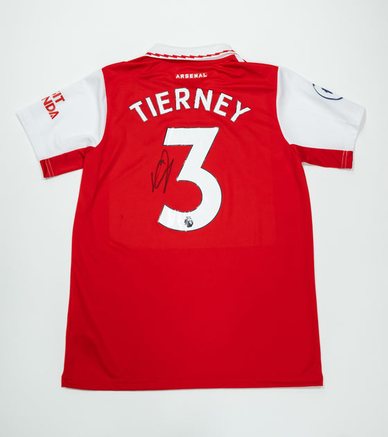 Kieran Tierney Signed Arsenal Shirt – Hand Signed – AFTAL COA