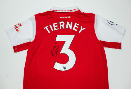Kieran Tierney Signed Arsenal Shirt – Hand Signed – AFTAL COA