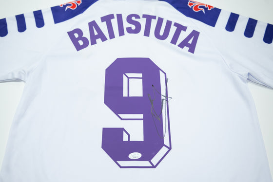 Gabriel Batistuta Hand Signed Fiorentina Shirt | JSA COA Authentic Autograph