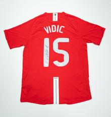  Nemanja Vidic Hand Signed Man Utd Shirt | Manchester United Legend AFTAL COA