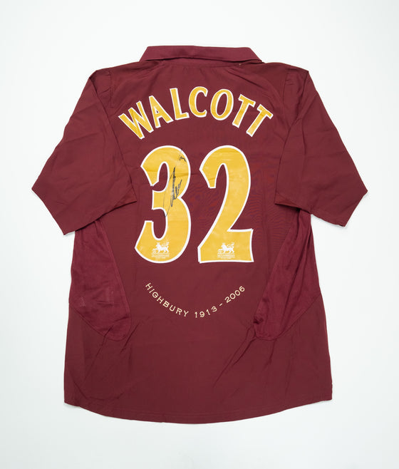 Theo Walcott Autographed Arsenal Highbury 2006 Shirt | AFTAL COA Gunners Legend