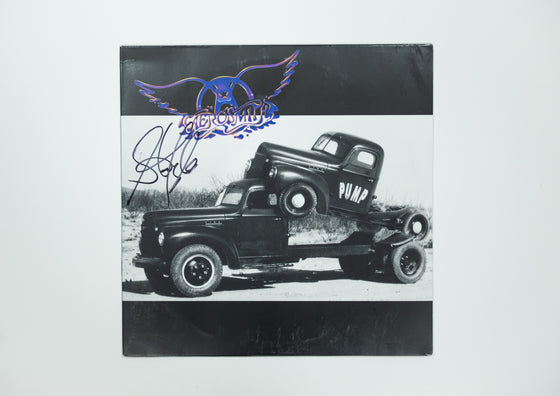 Steven Tyler Signed Aerosmith Pump Vinyl | AFTAL COA | Hand Signed
