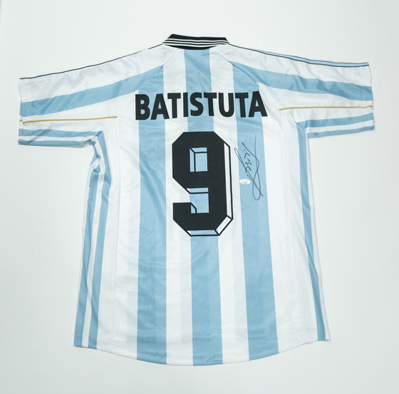 Gabriel Batistuta Signed Argentina Shirt #9 – JSA COA AK61803 – Autograph