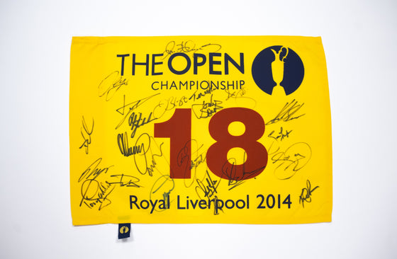 Rory McIlroy Signed 2014 Open Championship PIN FLAG & Other Golf Legends COA