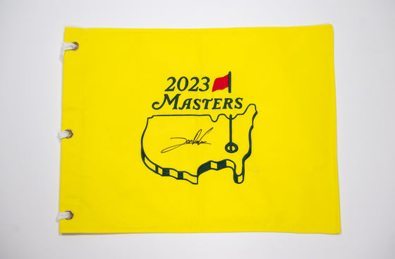 Jon Rahm SIGNED Masters 2023 PIN FLAG Genuine Signature COA