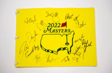  2022 Masters Pin Flag Signed by 12 Winners Inc Phil Mickelson Jordan Spieth COA