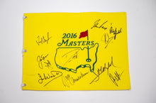  2016 Masters Pin Flag Signed by 12 Winners Inc Jack Nicklaus Tom Watson COA
