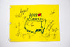 2022 Masters Pin Flag Signed by 15 Winners Inc Jack Nicklaus Phil Mickelson COA