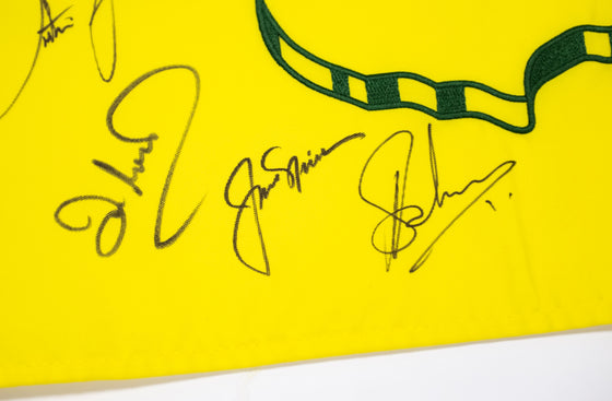 2022 Masters Pin Flag Signed by 15 Winners Inc Jack Nicklaus Phil Mickelson COA