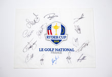  2018 Ryder Cup Team Europe Signed Pin Flag – All 13 Autographs incl. Rory COA