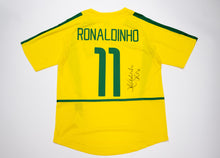  Ronaldinho Signed Brazil Shirt 2002 World Cup Exact Photo Video Proof AFTAL COA
