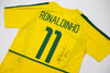 Ronaldinho Signed Brazil Shirt 2002 World Cup Exact Photo Video Proof AFTAL COA