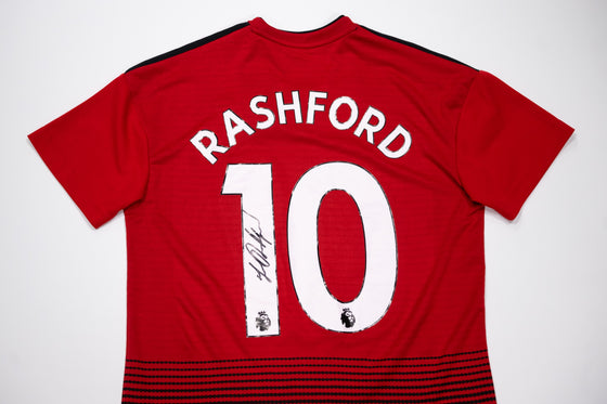 Marcus Rashford Signed Manchester United F.C. Shirt Genuine Signature AFTAL COA