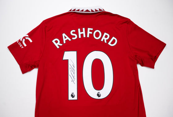 Marcus Rashford Signed Manchester United FC Shirt Genuine Signature AFTAL COA (E