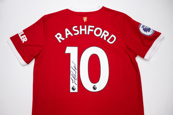 Marcus Rashford Signed Manchester United FC Shirt Genuine Signature AFTAL COA (F