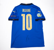  Lorenzo Insigne Signed Shirt Italy ITALIA Euro 2020 Genuine Signature AFTAL COA