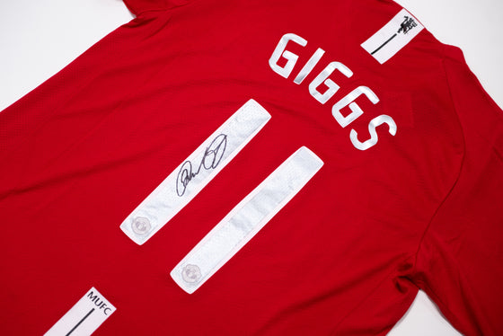 Ryan Giggs Signed Manchester United FC Shirt 2008 CL Genuine Signature AFTAL COA