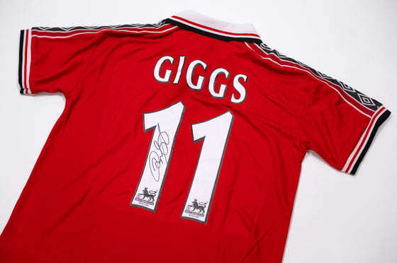 Ryan Giggs Signed Manchester United F.C. 1999 Treble Shirt AFTAL COA