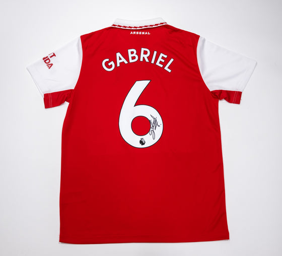 Gabriel Magalhaes SIGNED Arsenal F.C. Shirt Genuine Signature AFTAL COA