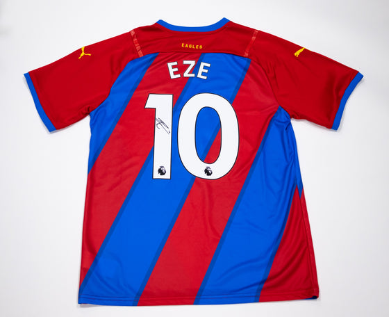 Eberechi Eze Signed Crystal Palace Jersey Genuine Signature AFTAL COA