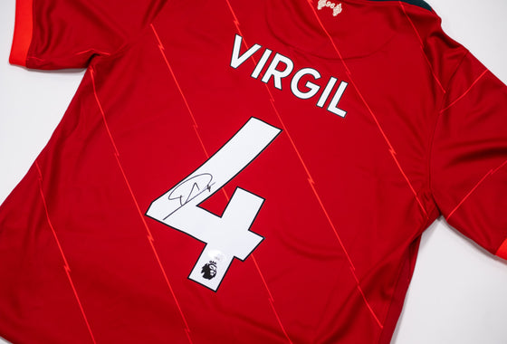 Virgil van Dijk Signed Liverpool FC Shirt Genuine Autograph AK28116 JSA TPA COA