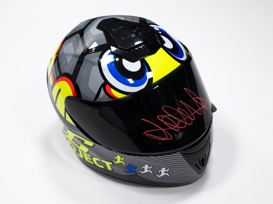 Valentino Rossi Signed Motorcycle Helmet Moto GP Genuine Signature AFTAL COA
