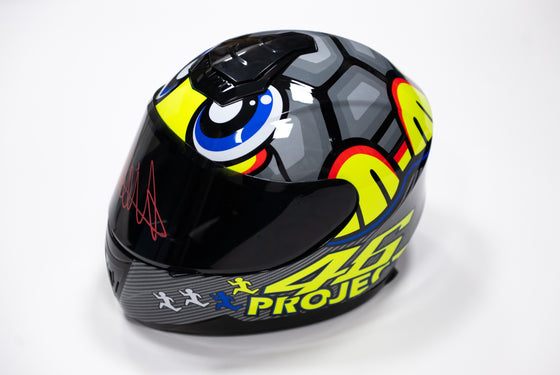 Valentino Rossi Signed Motorcycle Helmet Moto GP Genuine Signature AFTAL COA