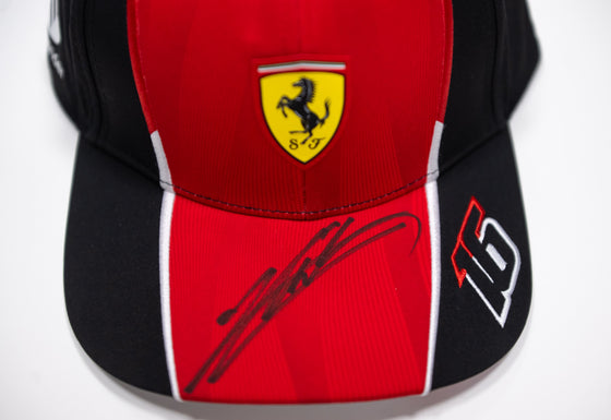 Charles Leclerc Signed Ferrari Cap FORMULA 1 AFTAL COA