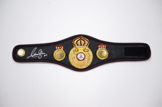 Anthony Joshua Signed WBA Mini Belt Genuine Signature AFTAL COA