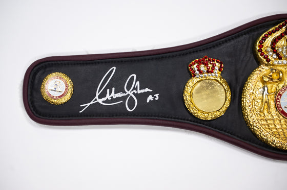 Anthony Joshua Signed WBA Mini Belt Genuine Signature AFTAL COA