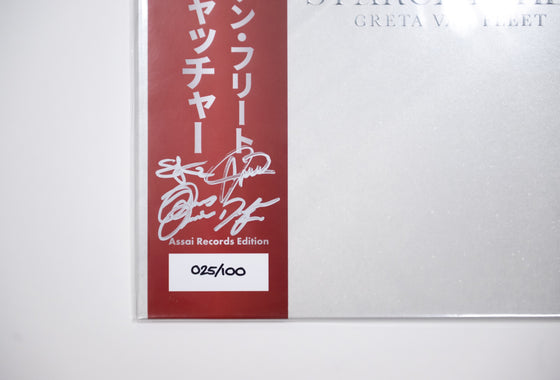 Greta Van Fleet ‎Starcatcher Signed # 53 OBI Ruby Red Translucent Glitter Vinyl