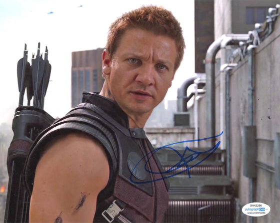 Jeremy Renner Signed 10X8 Photo Avengers Hawkeye Clint Barton ACOA TPA COA (7415