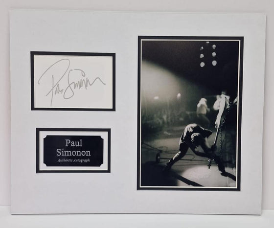 Paul Simonon Signed Photo Mount Display The Clash London Calling AFTAL COA