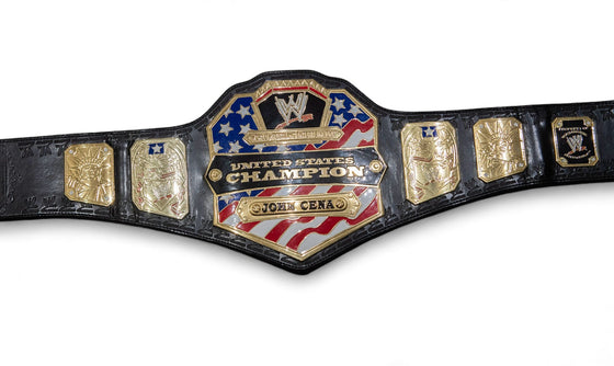 John Cena Signed United States WWE Belt Genuine Signature AFTAL COA