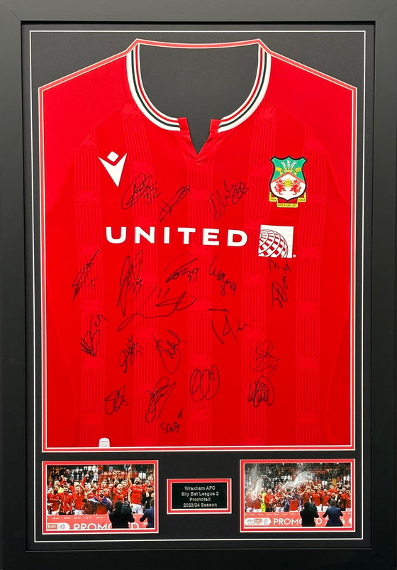 Wrexham Squad Signed Shirt EFL League Two Genuine Signature FTAL COA