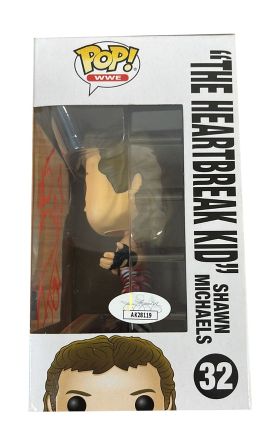 Shawn Michaels Signed WWE No 32 Pop! Funko AK28119 JSA COA